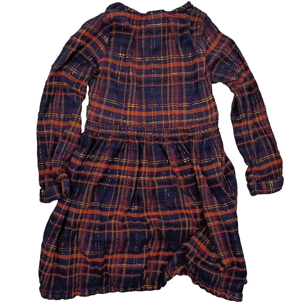 Cat and Jack Girls Flannel Tunic Dress XS 4/5 - Picture 2 of 4